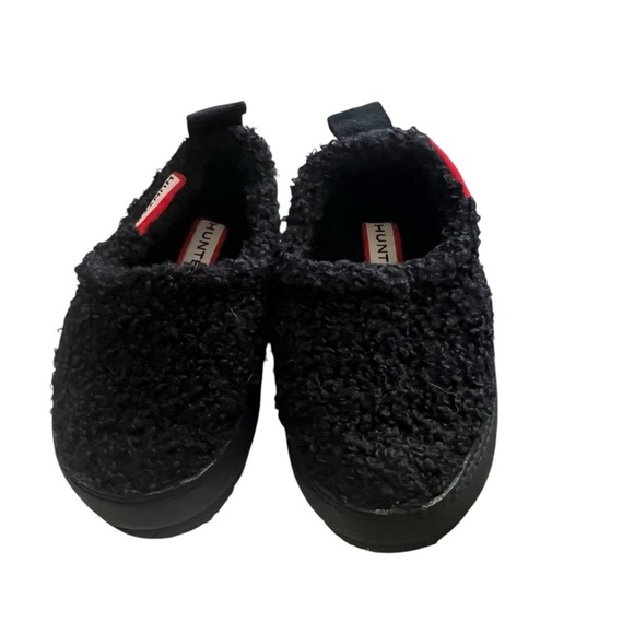 NWOB Hunter Baby Black Water Resistant Sherpa Slippers in size c5 - Picture 5 of 9